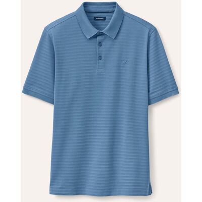 Walbusch Strukturiertes Polo mit Kurzarm, noch offen: Größenlauf, Farbe Blau, 58/60, reine, merzerisierte Baumwolle feine Streifenstruktur Herren Walbusch Strukturiertes Polo mit Kurzarm, noch offen: Größenlauf, Farbe Blau, 58/60, reine, merzerisierte Baumwolle feine Streifenstruktur Herren