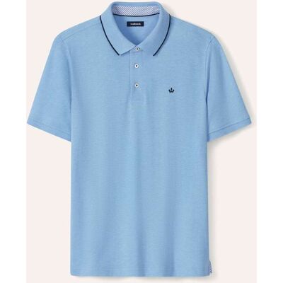 Walbusch Melange Polo, normale Größen, Farbe Blau, 56, atmungsaktive Baumwolle reine Naturfaser Herren Walbusch Melange Polo, normale Größen, Farbe Blau, 56, atmungsaktive Baumwolle reine Naturfaser Herren