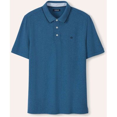 Walbusch Melange Polo, normale Größen, Farbe Blau, 56, atmungsaktive Baumwolle reine Naturfaser Herren Walbusch Melange Polo, normale Größen, Farbe Blau, 56, atmungsaktive Baumwolle reine Naturfaser Herren