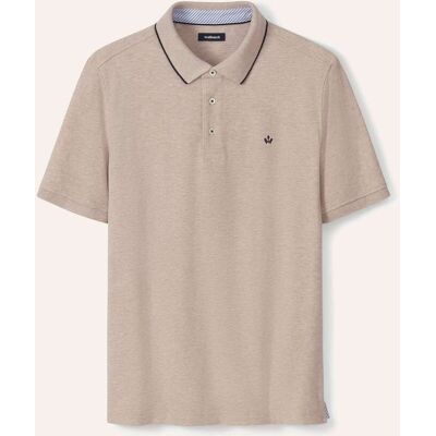 Walbusch Melange Polo, normale Größen, Farbe Beige, 56, atmungsaktive Baumwolle reine Naturfaser Herren Walbusch Melange Polo, normale Größen, Farbe Beige, 56, atmungsaktive Baumwolle reine Naturfaser Herren
