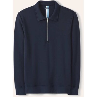 Walbusch Polo Sweat, noch offen: Größenlauf, Farbe Blau, 52, reine Baumwolle Polokragen mit Reißverschluss Herren Walbusch Polo Sweat, noch offen: Größenlauf, Farbe Blau, 52, reine Baumwolle Polokragen mit Reißverschluss Herren
