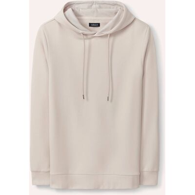 Walbusch Easycare Kapuzen-Sweatshirt, noch offen: Größenlauf, Farbe Beige, 50, weicher Baumwollmix atmungsaktiv Herren Walbusch Easycare Kapuzen-Sweatshirt, noch offen: Größenlauf, Farbe Beige, 50, weicher Baumwollmix atmungsaktiv Herren