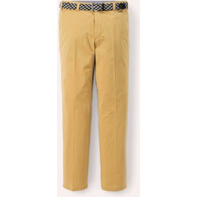 Walbusch Extraglatt-Stretchbund-Chino, Regular Fit#normale Größen#schlanke Größen#untersetzte Größen, Farbe Gelb, 50, inklusive passendem Gürtel mit Hemdenstopper Herren Walbusch Extraglatt-Stretchbund-Chino, Regular Fit#normale Größen#schlanke Größen#untersetzte Größen, Farbe Gelb, 50, inklusive passendem Gürtel mit Hemdenstopper Herren