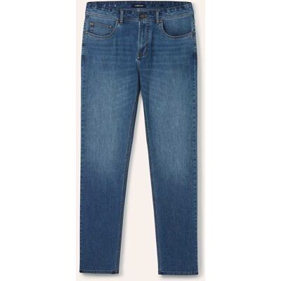 Walbusch Klima Jeans, Regular Fit#normale Größen#schlanke Größen#untersetzte Größen, Farbe Blau, 52, mit Coolmax-Fasern schnelltrocknend Herren Walbusch Klima Jeans, Regular Fit#normale Größen#schlanke Größen#untersetzte Größen, Farbe Blau, 52, mit Coolmax-Fasern schnelltrocknend Herren