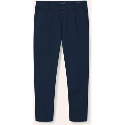 Walbusch Bundfalten-Chino Feinstruktur, Modern Fit#normale Größen#schlanke Größen#untersetzte Größen, Farbe Blau, 54, feiner Baumwollmix elastisch Herren Walbusch Bundfalten-Chino Feinstruktur, Modern Fit#normale Größen#schlanke Größen#untersetzte Größen, Farbe Blau, 54, feiner Baumwollmix elastisch Herren
