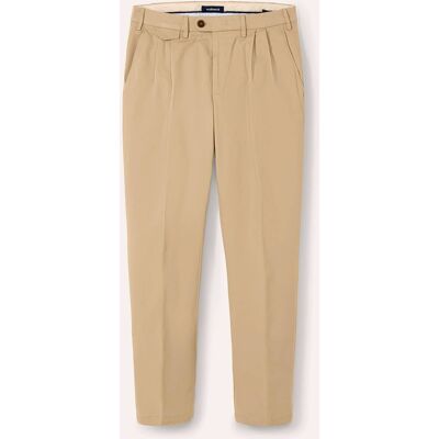 Walbusch Feintwill Bundfalten-Chino, Regular Fit#normale Größen#schlanke Größen#untersetzte Größen, Farbe Beige, 52, besonders weich mit Hemdenstopper Herren Walbusch Feintwill Bundfalten-Chino, Regular Fit#normale Größen#schlanke Größen#untersetzte Größen, Farbe Beige, 52, besonders weich mit Hemdenstopper Herren