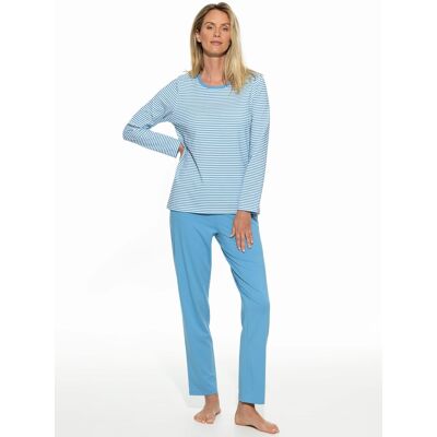 Walbusch Pyjama Sleep Well, normale Größen, Farbe Blau, 46, weiche Baumwolle hochwertige Interlock-Qualität Damen Walbusch Pyjama Sleep Well, normale Größen, Farbe Blau, 46, weiche Baumwolle hochwertige Interlock-Qualität Damen