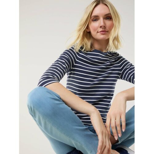 Walbusch Ringelshirt la Ville, , Farbe Blau, 48/50, garngefärbter Ringel langlebig Damen