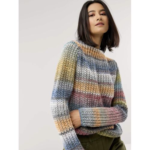 Walbusch Grobstrick-Pullover Farbverlauf, , Farbe Grün, 42, hergestellt in Europa italienisches Garn Damen