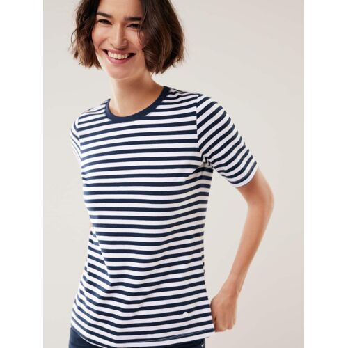 Walbusch Baumwoll Ringelshirt, normale Größen, Farbe Blau, 42, hautsympathische Baumwolle bequem, da elastisch Damen