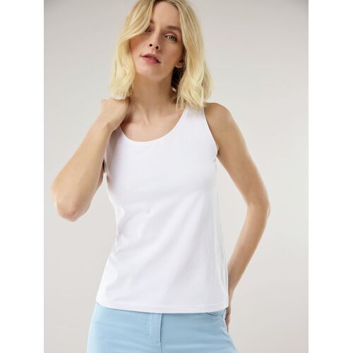 Walbusch Baumwoll-Basic-Top, normale Größen, Farbe Weiß, 48, hautsympathische Baumwolle bequem, da elastisch Damen