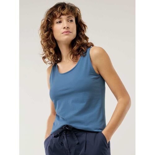 Walbusch Baumwoll-Basic-Top, normale Größen, Farbe Blau, 42, hautsympathische Baumwolle bequem, da elastisch Damen