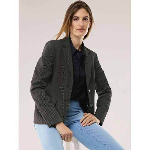 Walbusch Reversblazer Dots, Kurzgrößen, Farbe Schwarz, 50, extra bequemer Jacquard trendiges Pünktchendessin Damen