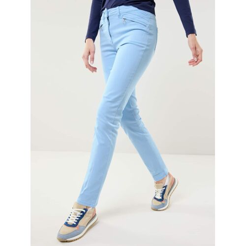 Walbusch Powerstretch-Baumwollhose, Regular Fit#normale Größen#Kurzgrößen, Farbe Hellblau, 52, elastisch dank T400 Faser weicher Griff Damen