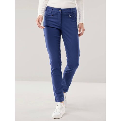 Walbusch Powerstretch-Baumwollhose, Regular Fit#normale Größen#Kurzgrößen, Farbe Blau, 44, elastisch dank T400 Faser weicher Griff Damen