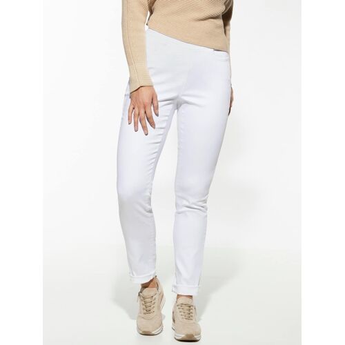 Walbusch Yoga-Schlupfjeans, Regular Fit#normale Größen#Kurzgrößen#Langgrößen, Farbe Weiß, 44, in Schlupfform modischer Five-Pocket-Look Damen