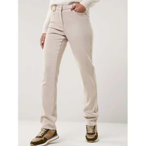 Walbusch Powerstretch-Hose Wintertouch, Regular Fit#normale Größen#Kurzgrößen, Farbe Beige, 44, sehr bequem soft angeraut Damen