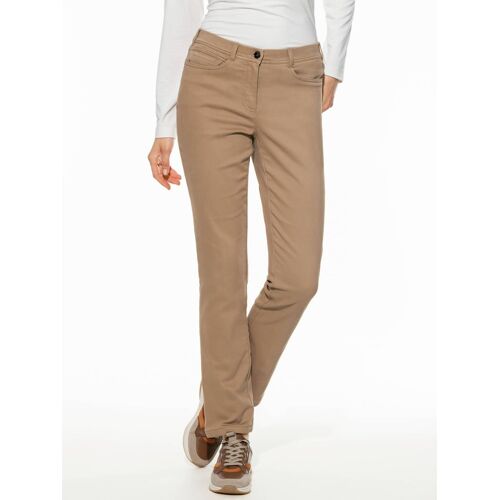 Walbusch 2-in-1-Extraglatt-Thermohose, Regular Fit#normale Größen#Kurzgrößen#Langgrößen, Farbe Beige, 25, weiches Thermofutter bügelfrei Damen