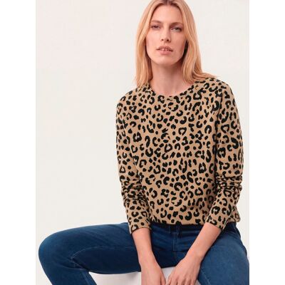 Walbusch Baumwollstretch Sweatshirt, normale Größen, Farbe Beige, 46, hautsympathische Baumwolle bequem dank Elasthan Damen Walbusch Baumwollstretch Sweatshirt, normale Größen, Farbe Beige, 46, hautsympathische Baumwolle bequem dank Elasthan Damen
