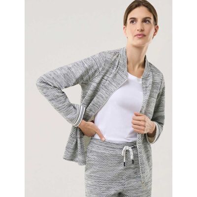 Walbusch Struktur Jersey Jacke, normale Größen, Farbe Blau, 42, reine Baumwolle schöner Bicolor-Effekt Damen Walbusch Struktur Jersey Jacke, normale Größen, Farbe Blau, 42, reine Baumwolle schöner Bicolor-Effekt Damen