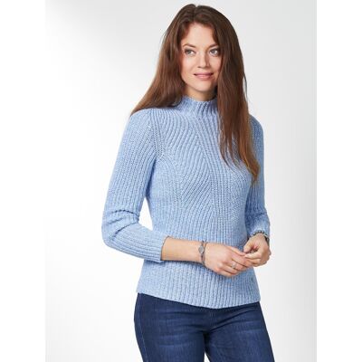 Walbusch Patentpullover Nahtlos, normale Größen, Farbe Blau, 44, ohne eine einzige Naht 100% Baumwolle Damen Walbusch Patentpullover Nahtlos, normale Größen, Farbe Blau, 44, ohne eine einzige Naht 100% Baumwolle Damen