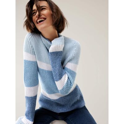 Walbusch Patentpullover Nahtlos, normale Größen, Farbe Blau, 46, ohne eine einzige Naht 100% Baumwolle Damen Walbusch Patentpullover Nahtlos, normale Größen, Farbe Blau, 46, ohne eine einzige Naht 100% Baumwolle Damen
