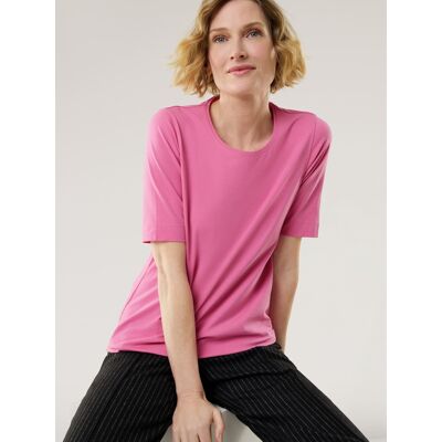 Walbusch Baumwoll-Basic-Shirt Halbarm, normale Größen, Farbe Rosa, 40, tolles Basic-Shirt angenehme Baumwollmischung Damen Walbusch Baumwoll-Basic-Shirt Halbarm, normale Größen, Farbe Rosa, 40, tolles Basic-Shirt angenehme Baumwollmischung Damen