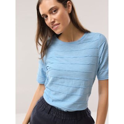 Walbusch Baumwollshirt Streifenstruktur, normale Größen, Farbe Blau, 52, angenehm zu tragen atmungsaktive Baumwolle Damen Walbusch Baumwollshirt Streifenstruktur, normale Größen, Farbe Blau, 52, angenehm zu tragen atmungsaktive Baumwolle Damen