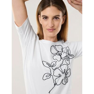 Walbusch Baumwollshirt Kordelstickerei, noch offen: Größenlauf, Farbe Weiß, 42, Kordelstickerei im Blumendessin bequeme Baumwollmischung Damen Walbusch Baumwollshirt Kordelstickerei, noch offen: Größenlauf, Farbe Weiß, 42, Kordelstickerei im Blumendessin bequeme Baumwollmischung Damen