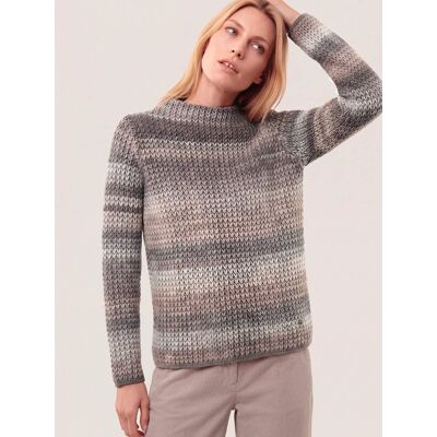 Walbusch Grobstrick-Pullover Farbverlauf, , Farbe Beige, 46, hergestellt in Europa italienisches Garn Damen Walbusch Grobstrick-Pullover Farbverlauf, , Farbe Beige, 46, hergestellt in Europa italienisches Garn Damen