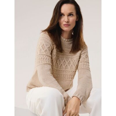 Walbusch Pullover aus softem Bändchengarn, normale Größen, Farbe Beige, 44, edles, italienisches Garn bequem und hautsympathisch Damen Walbusch Pullover aus softem Bändchengarn, normale Größen, Farbe Beige, 44, edles, italienisches Garn bequem und hautsympathisch Damen