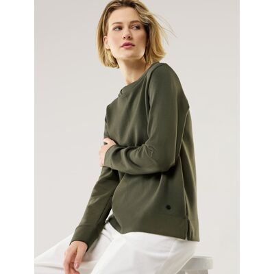 Walbusch Edelbasic Sweatshirt, noch offen: Größenlauf, Farbe Grün, 38, weicher Modal-/Baumwollmix hautsympathisch Damen Walbusch Edelbasic Sweatshirt, noch offen: Größenlauf, Farbe Grün, 38, weicher Modal-/Baumwollmix hautsympathisch Damen