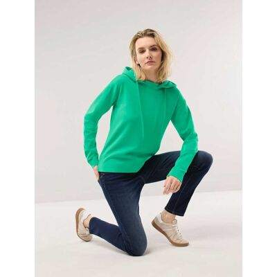 Walbusch Sweatshirt mit Kapuze, normale Größen, Farbe Grün, 48, edle Modal-/Baumwollmischung lässig mit Kapuze Damen Walbusch Sweatshirt mit Kapuze, normale Größen, Farbe Grün, 48, edle Modal-/Baumwollmischung lässig mit Kapuze Damen