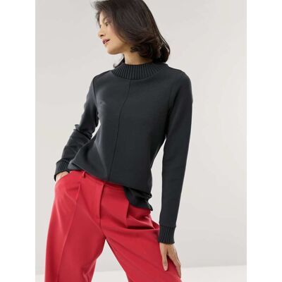Walbusch Sweatshirt mit Strick, noch offen: Größenlauf, Farbe Schwarz, 40, schöne Strickdetails bequem, da elastisch Damen Walbusch Sweatshirt mit Strick, noch offen: Größenlauf, Farbe Schwarz, 40, schöne Strickdetails bequem, da elastisch Damen
