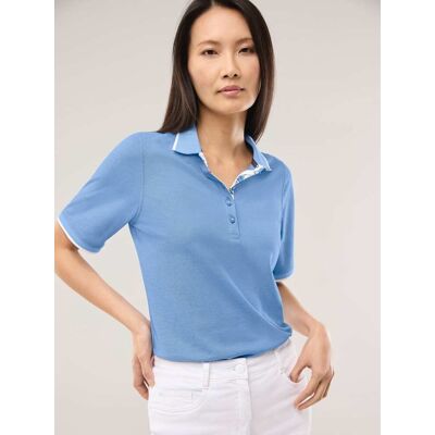 Walbusch Extraglatt Polo, normale Größen, Farbe Blau, 48, weicher Baumwollmix frische Dessins Damen Walbusch Extraglatt Polo, normale Größen, Farbe Blau, 48, weicher Baumwollmix frische Dessins Damen