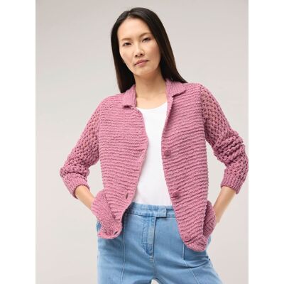 Walbusch Strickjacke mit Leinen, normale Größen, Farbe Rosa, 46, edles Leinenmix-Bändchengarn leicht & atmungsaktiv Damen Walbusch Strickjacke mit Leinen, normale Größen, Farbe Rosa, 46, edles Leinenmix-Bändchengarn leicht & atmungsaktiv Damen