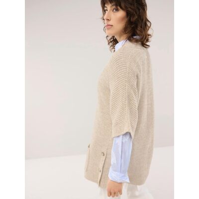 Walbusch Longstrickweste mit Kimonoärmeln, normale Größen, Farbe Beige, 44, modisch: Kimonoschnitt schmeichelnde Longform Damen Walbusch Longstrickweste mit Kimonoärmeln, normale Größen, Farbe Beige, 44, modisch: Kimonoschnitt schmeichelnde Longform Damen
