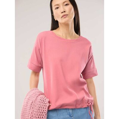Walbusch Blousonshirt in Rippenstruktur, noch offen: Größenlauf, Farbe Rosa, 42, Rippenstruktur modischer Blousonschnitt Damen Walbusch Blousonshirt in Rippenstruktur, noch offen: Größenlauf, Farbe Rosa, 42, Rippenstruktur modischer Blousonschnitt Damen