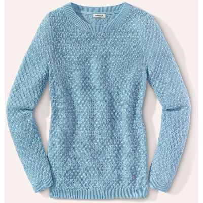 Walbusch Edelgarn-Pullover Lino, normale Größen, Farbe Blau, 44, reines Leinen italienisches Garn Damen Walbusch Edelgarn-Pullover Lino, normale Größen, Farbe Blau, 44, reines Leinen italienisches Garn Damen