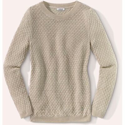Walbusch Edelgarn-Pullover Lino, normale Größen, Farbe Beige, 44, reines Leinen italienisches Garn Damen Walbusch Edelgarn-Pullover Lino, normale Größen, Farbe Beige, 44, reines Leinen italienisches Garn Damen