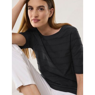 Walbusch Baumwollshirt Streifenstruktur, normale Größen, Farbe Schwarz, 36, angenehm zu tragen atmungsaktive Baumwolle Damen Walbusch Baumwollshirt Streifenstruktur, normale Größen, Farbe Schwarz, 36, angenehm zu tragen atmungsaktive Baumwolle Damen