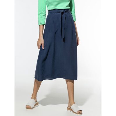 Walbusch Midirock Leinenmix, normale Größen#Kurzgrößen, Farbe Blau, 46, kühlende Leinenmischung modische Midi-Länge Damen Walbusch Midirock Leinenmix, normale Größen#Kurzgrößen, Farbe Blau, 46, kühlende Leinenmischung modische Midi-Länge Damen