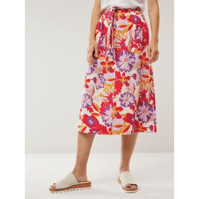 Walbusch Midirock Leinenmix, normale Größen#Kurzgrößen, Farbe Rot, 44, kühlende Leinenmischung modische Midi-Länge Damen Walbusch Midirock Leinenmix, normale Größen#Kurzgrößen, Farbe Rot, 44, kühlende Leinenmischung modische Midi-Länge Damen
