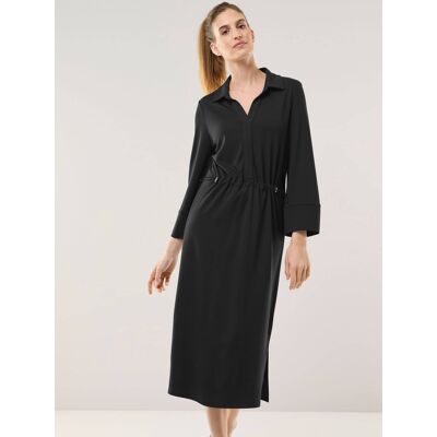 Walbusch Midi Jerseykleid, normale Größen, Farbe Schwarz, 48, weich und leicht figurschmeichelnd Damen Walbusch Midi Jerseykleid, normale Größen, Farbe Schwarz, 48, weich und leicht figurschmeichelnd Damen