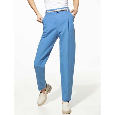 Walbusch Leinenmix Chino, Regular Fit#normale Größen#Kurzgrößen, Farbe Blau, 46, erfrischend und luftig inklusive Gürtel Damen Walbusch Leinenmix Chino, Regular Fit#normale Größen#Kurzgrößen, Farbe Blau, 46, erfrischend und luftig inklusive Gürtel Damen