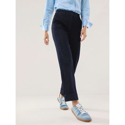 Walbusch Chino Denim mit Saumumschlag, Regular Fit#normale Größen, Farbe Blau, 40, modischer Chino-Style leicht und atmungsaktiv Damen Walbusch Chino Denim mit Saumumschlag, Regular Fit#normale Größen, Farbe Blau, 40, modischer Chino-Style leicht und atmungsaktiv Damen