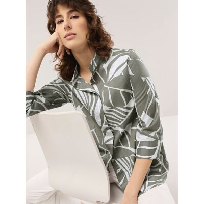 Walbusch Tunika-Bluse mit Stehkragen, noch offen: Filter Passform#noch offen: Größenlauf, Farbe Grün, 40, leichter Voile aus Baumwolle modischer Stehkragen Damen Walbusch Tunika-Bluse mit Stehkragen, noch offen: Filter Passform#noch offen: Größenlauf, Farbe Grün, 40, leichter Voile aus Baumwolle modischer Stehkragen Damen