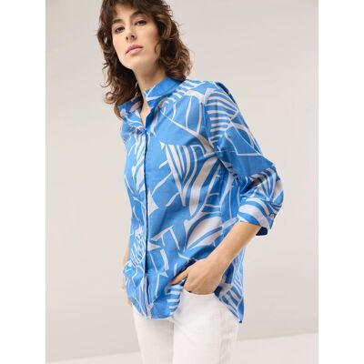 Walbusch Tunika-Bluse mit Stehkragen, noch offen: Filter Passform#noch offen: Größenlauf, Farbe Blau, 46, leichter Voile aus Baumwolle modischer Stehkragen Damen Walbusch Tunika-Bluse mit Stehkragen, noch offen: Filter Passform#noch offen: Größenlauf, Farbe Blau, 46, leichter Voile aus Baumwolle modischer Stehkragen Damen