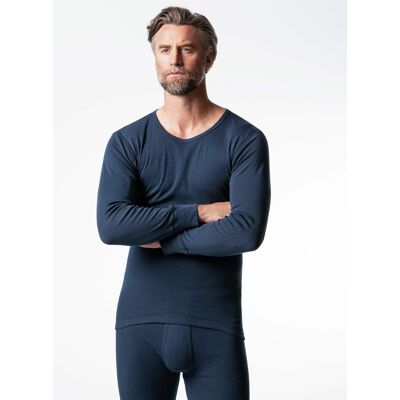 Walbusch Thermo-Langarmshirt 2er-Pack, , Farbe Blau, 7(XL), Herren Walbusch Thermo-Langarmshirt 2er-Pack, , Farbe Blau, 7(XL), Herren