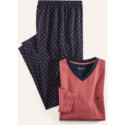 Walbusch V-Pyjama Maritim, , Farbe Rot, 56, atmungsaktive Baumwolle leicht & bequem Herren Walbusch V-Pyjama Maritim, , Farbe Rot, 56, atmungsaktive Baumwolle leicht & bequem Herren